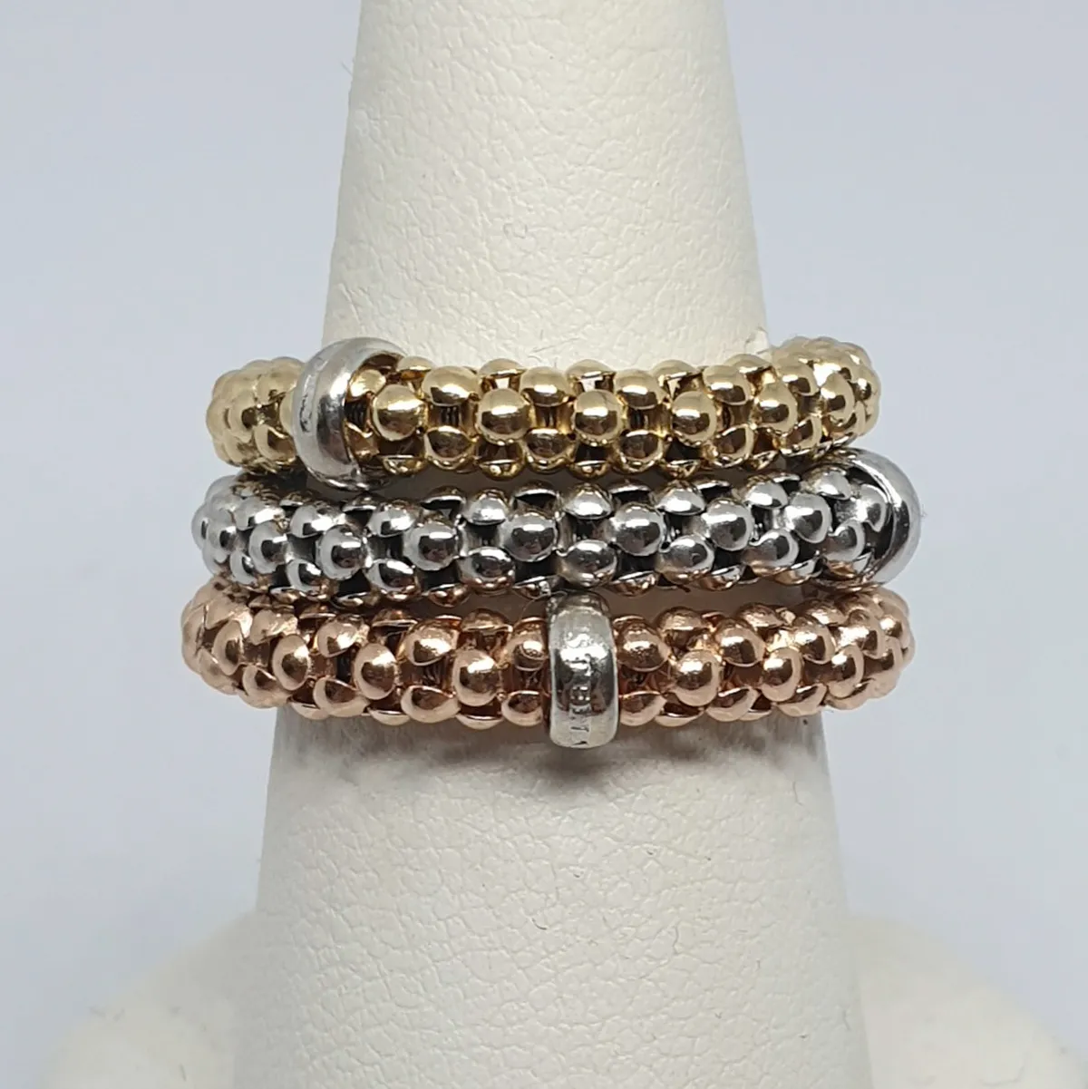 Anello anelli oro giallo bianco rosa 18 kt 750 -774/VE-