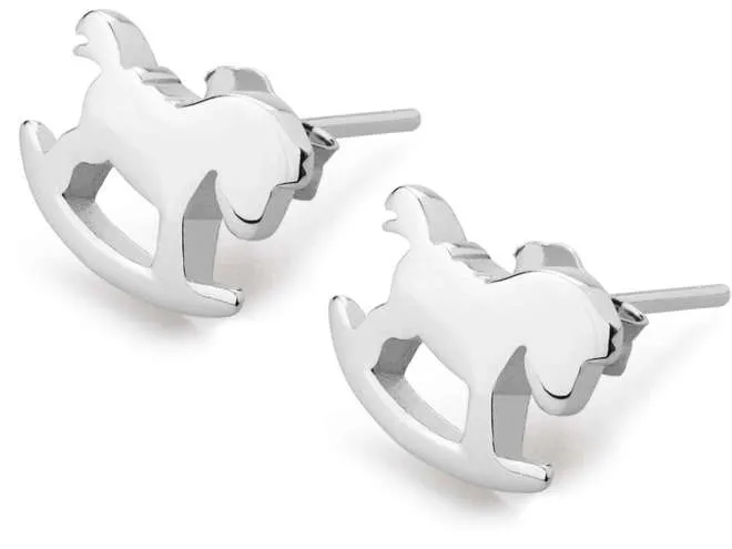 ORECCHINI cavallo a dondolo ROSATO