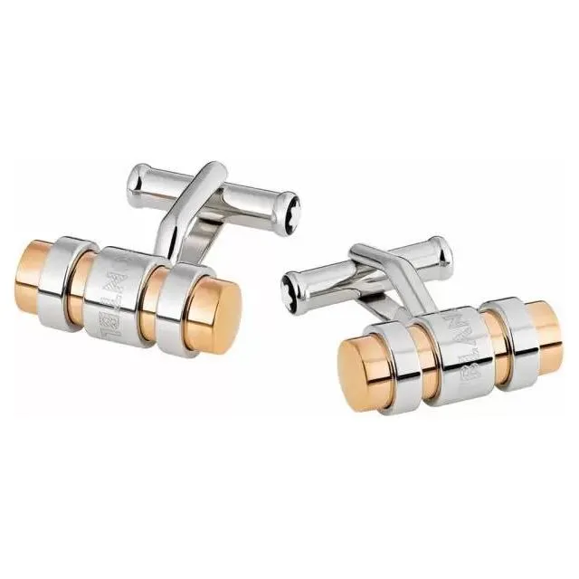 Gemelli Montblanc Silver Acciaio Oro Rosa