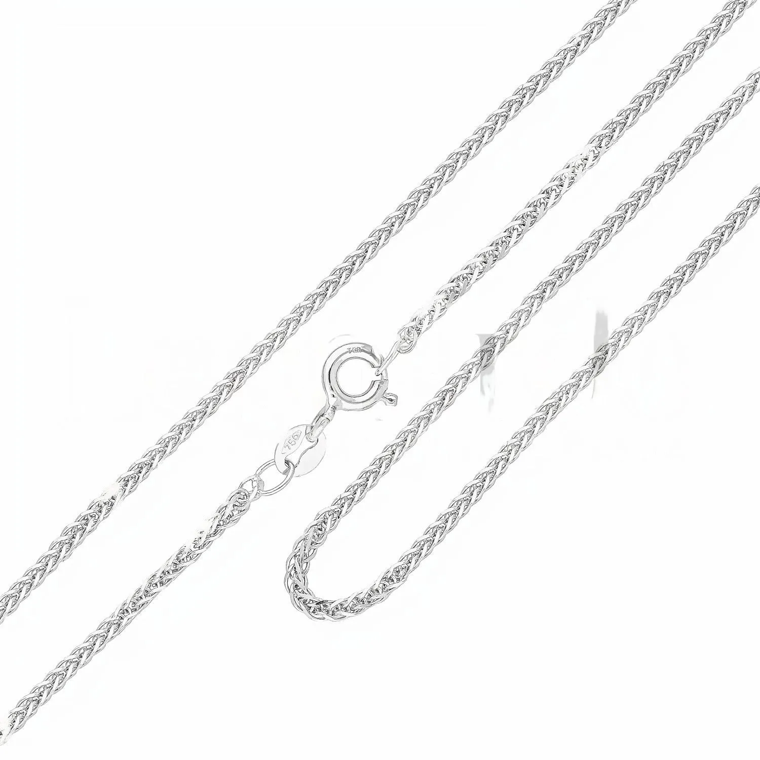 Catena in oro bianco 18 Kt Spiga 50 cm 10871-450-170