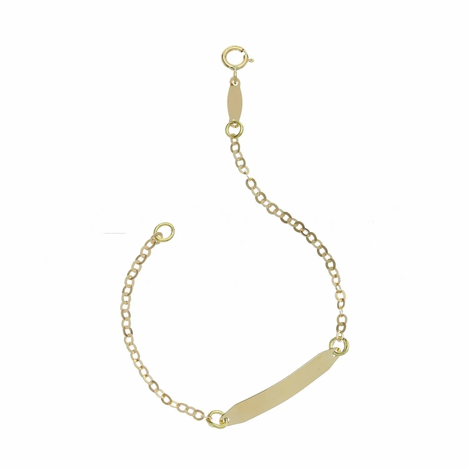 Bracciale in oro giallo 18 Kt Baby con Targa 10906-350-115