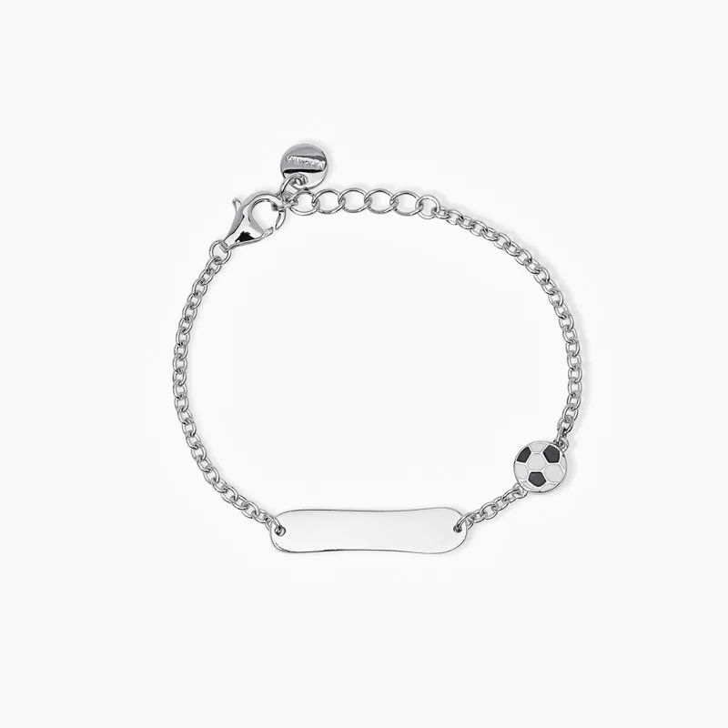 MABINA – BRACCIALE PERSONALIZZABILE CON PALLONE SMALTATO FOOTBALL-TAG