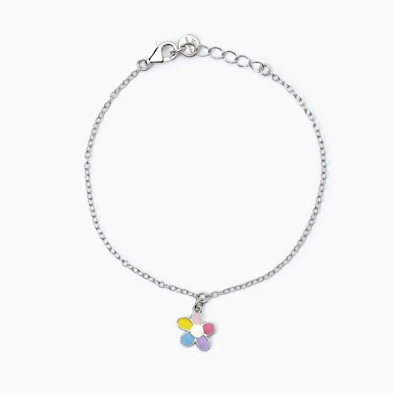 MABINA – BRACCIALE IN ARGENTO CON FIORELLINO BLOOM