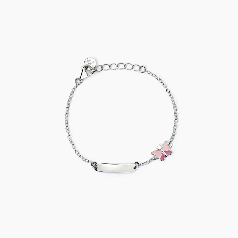 MABINA – BRACCIALE PERSONALIZZABILE IN ARGENTO CON FARFALLA BUTTERFLY
