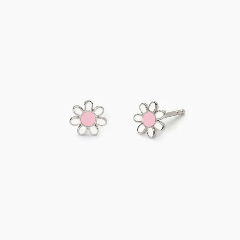 MABINA – ORECCHINI IN ARGENTO CON MARGHERITINA DAISY