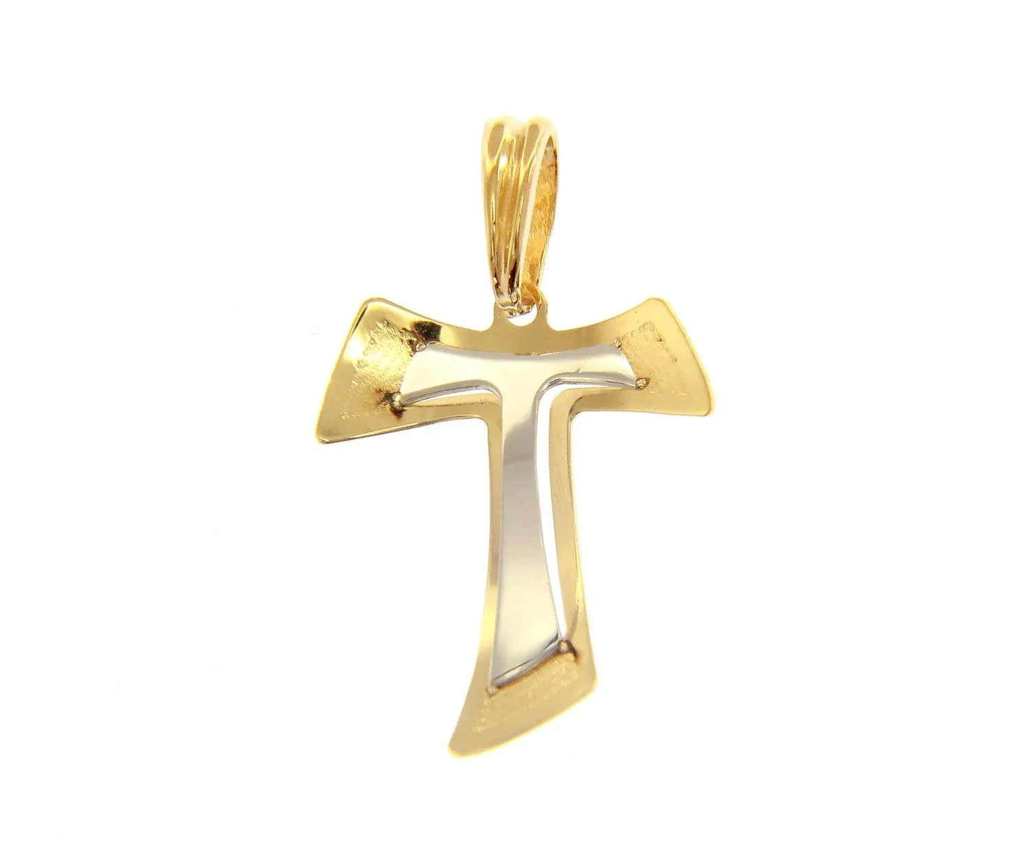 Croce in Oro Giallo e Bianco Ref. 174138