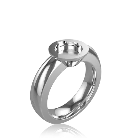 ANELLO BREIL - BASE STONES ACCIAIO BILUX Misura 12 Ref. TJ2051