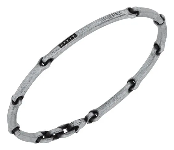 Bracciale Bikkembergs uomo in acciaio e diamanti hab01wv
