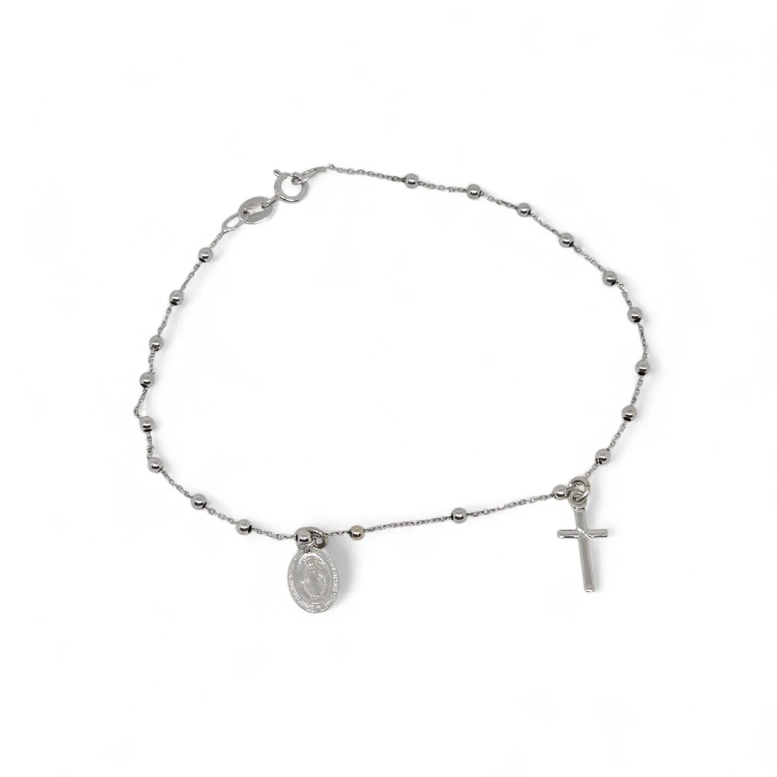 Bracciale Rosario oro bianco 18 carati – Eleganza e Leggerezza