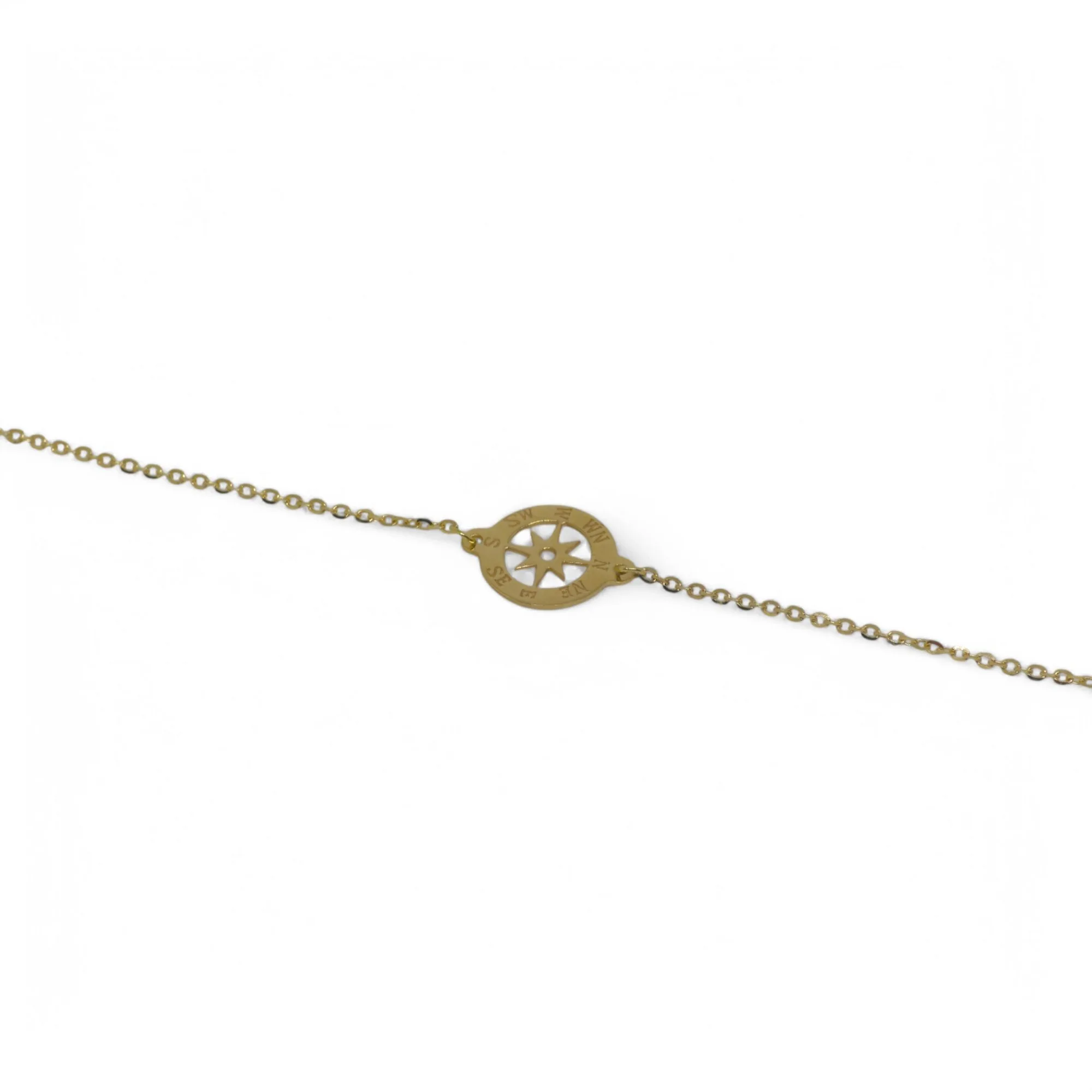 Bracciale bambino in oro giallo 18 carati con rosa dei venti