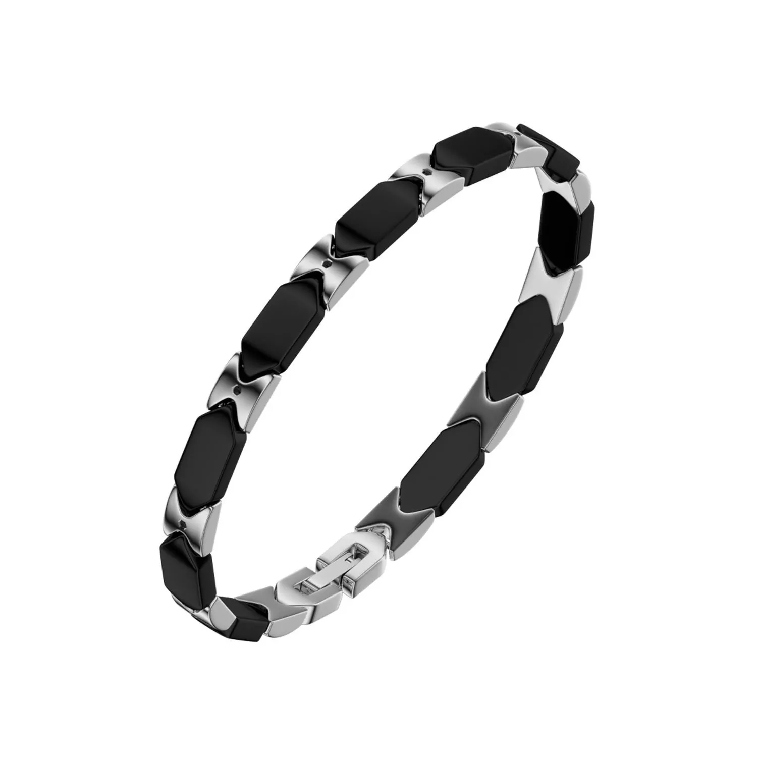 Bracciale in acciaio uomo con diamanti Bikkembergs PERB13WB