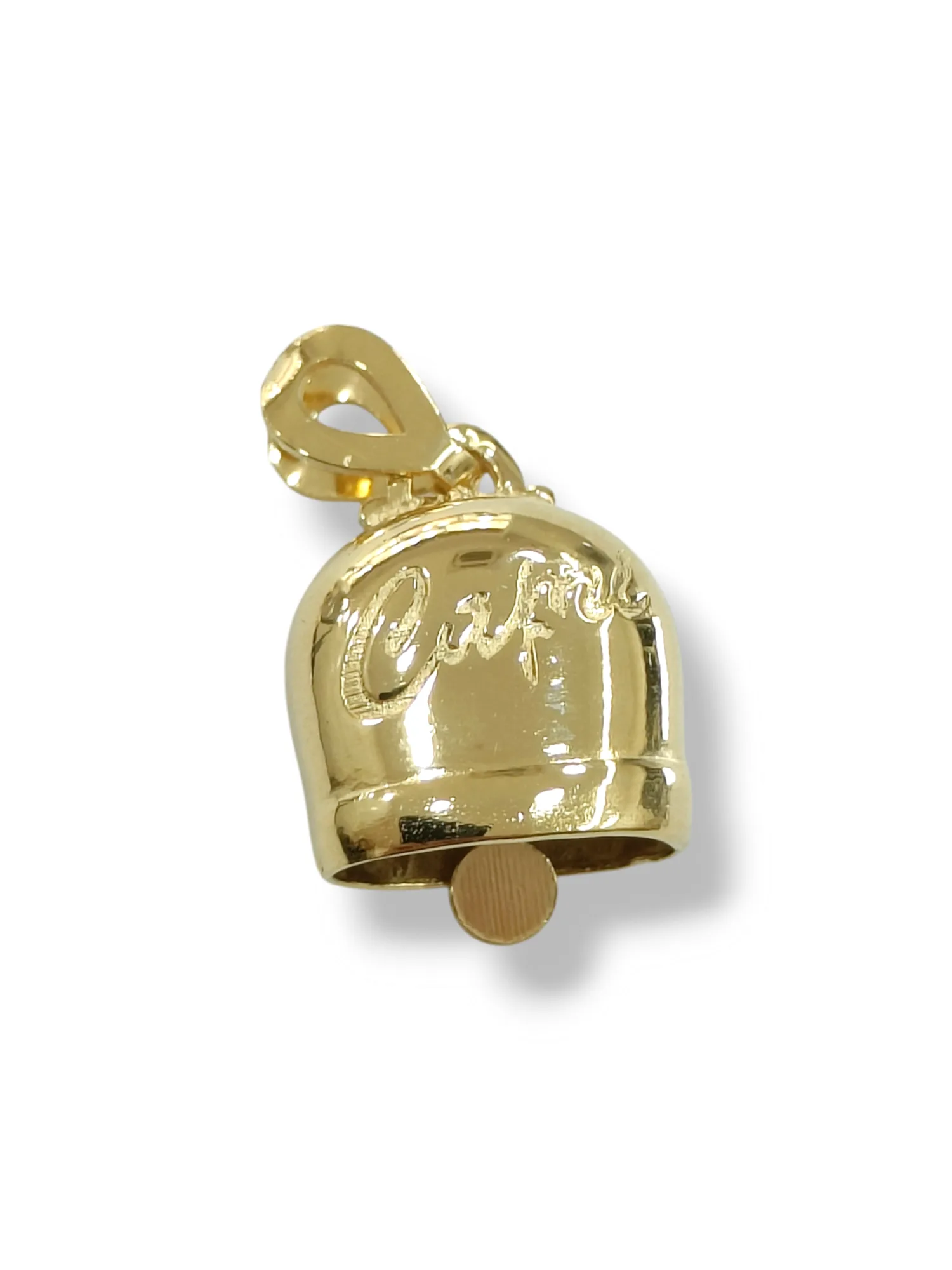 Ciondolo campanella capri in argento dorato misura grande