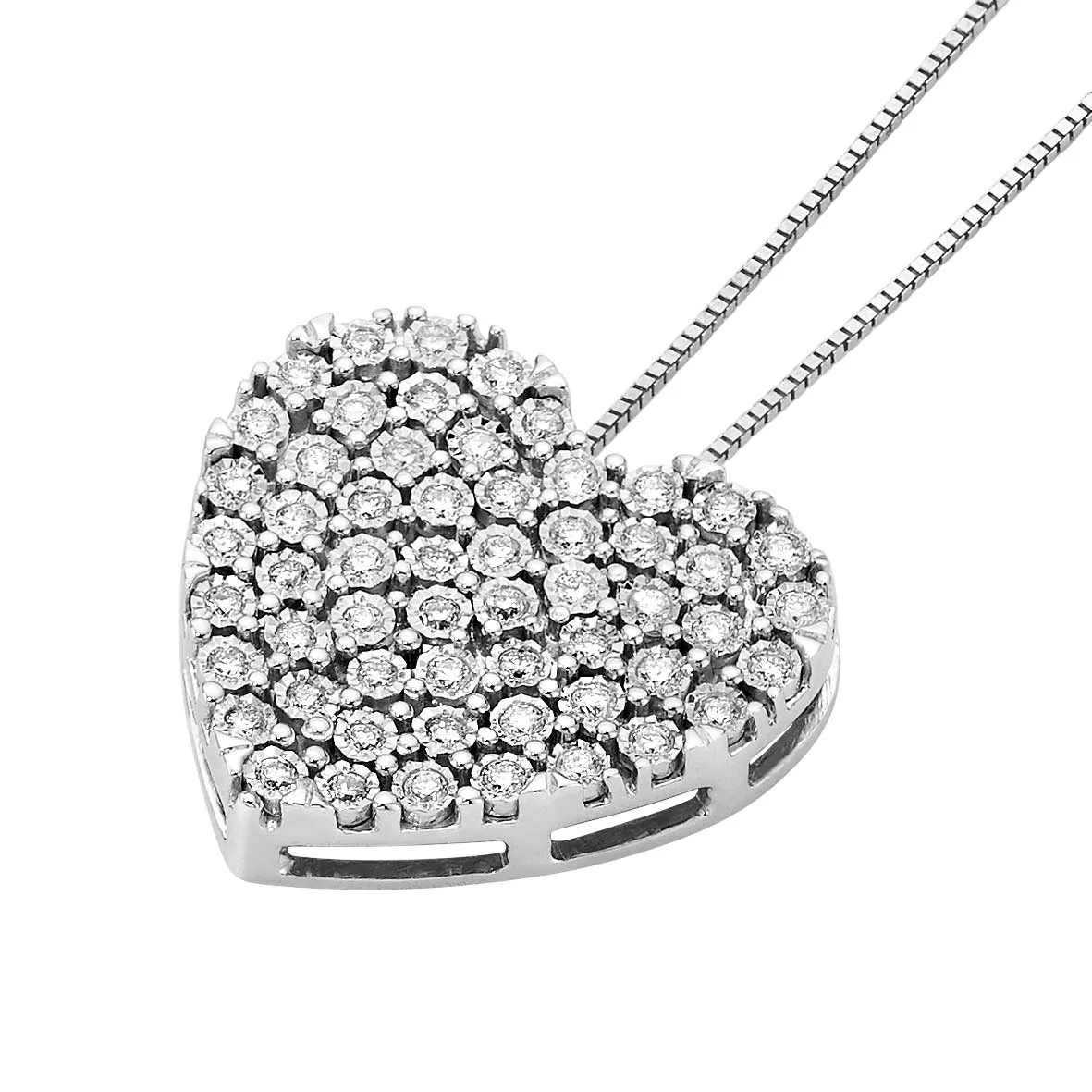 Collana donna con ciondolo cuore oro e diamanti dfpf9265.025 marchio Donnaoro