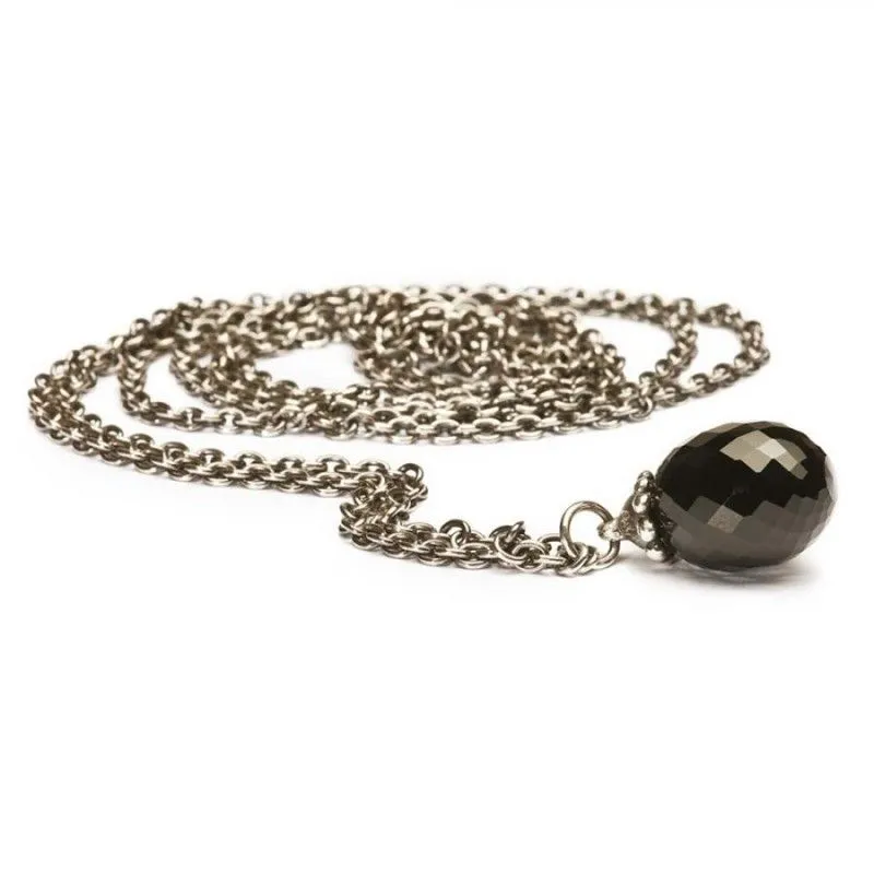 Collana Trollbeads TAGFA-00005 “Collana D’Argento con Onice Nero” in argento 925 lunghezza 100 cm