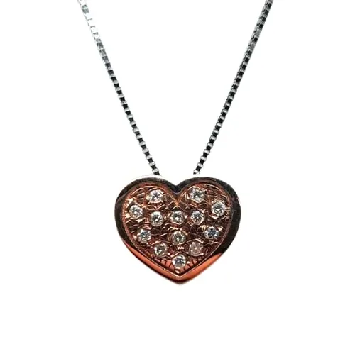 Collana con Cuore Rosè in Oro e Diamanti Donna Oro DHPF9417.005