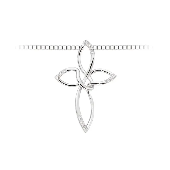 Collana donna croce in oro e diamanti Donnaoro lpf10127.005