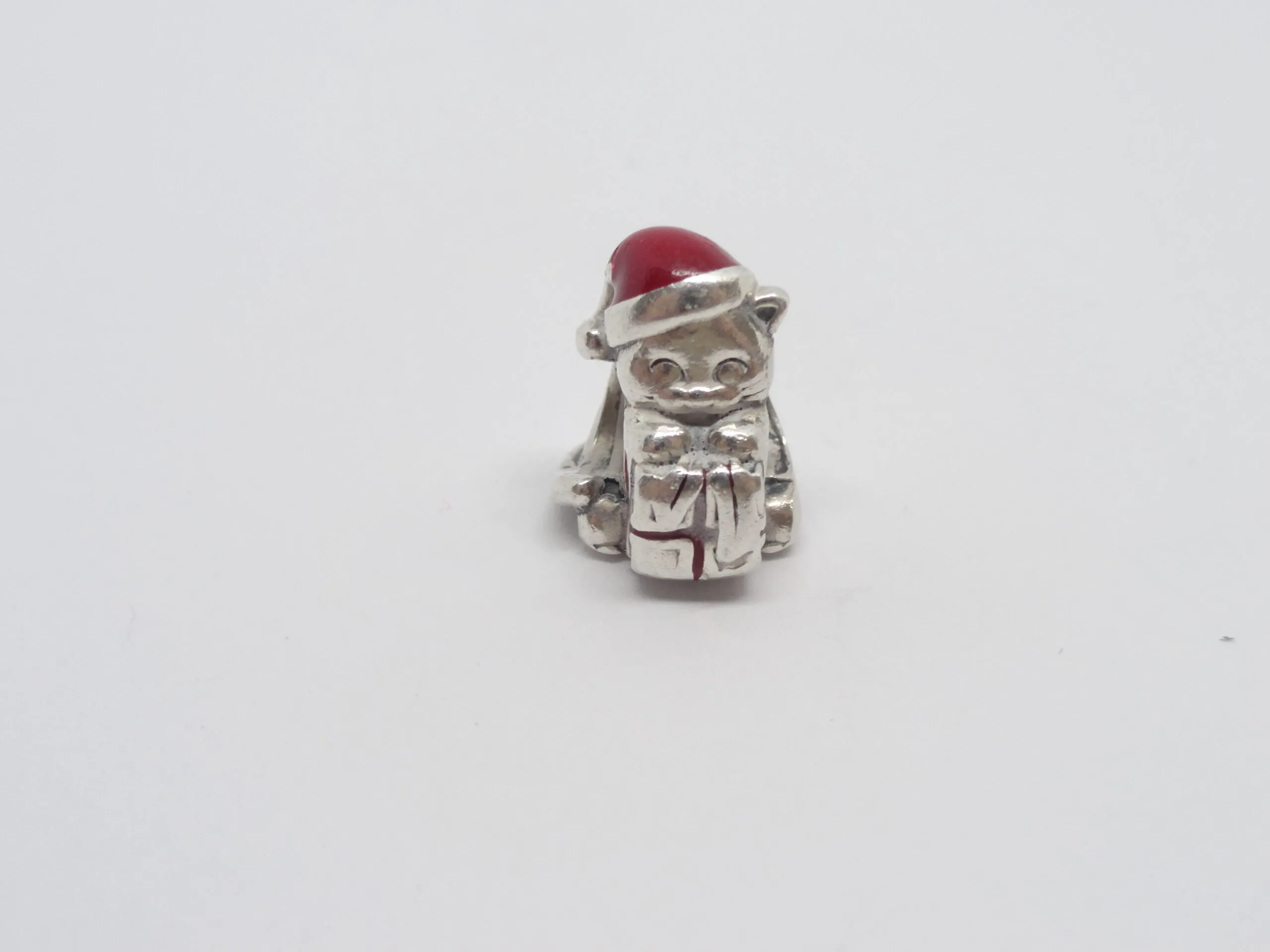 Charm Pandora in argento 925 Gattino di Natale -463/ST-
