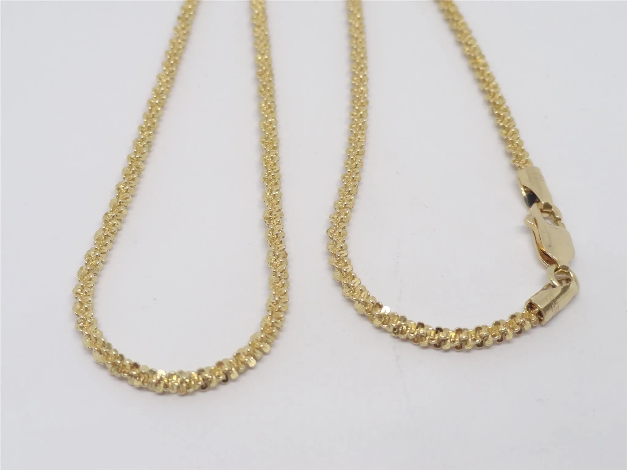 Collana in oro giallo 18 Kt 750 maglia bizantina -351/VE-