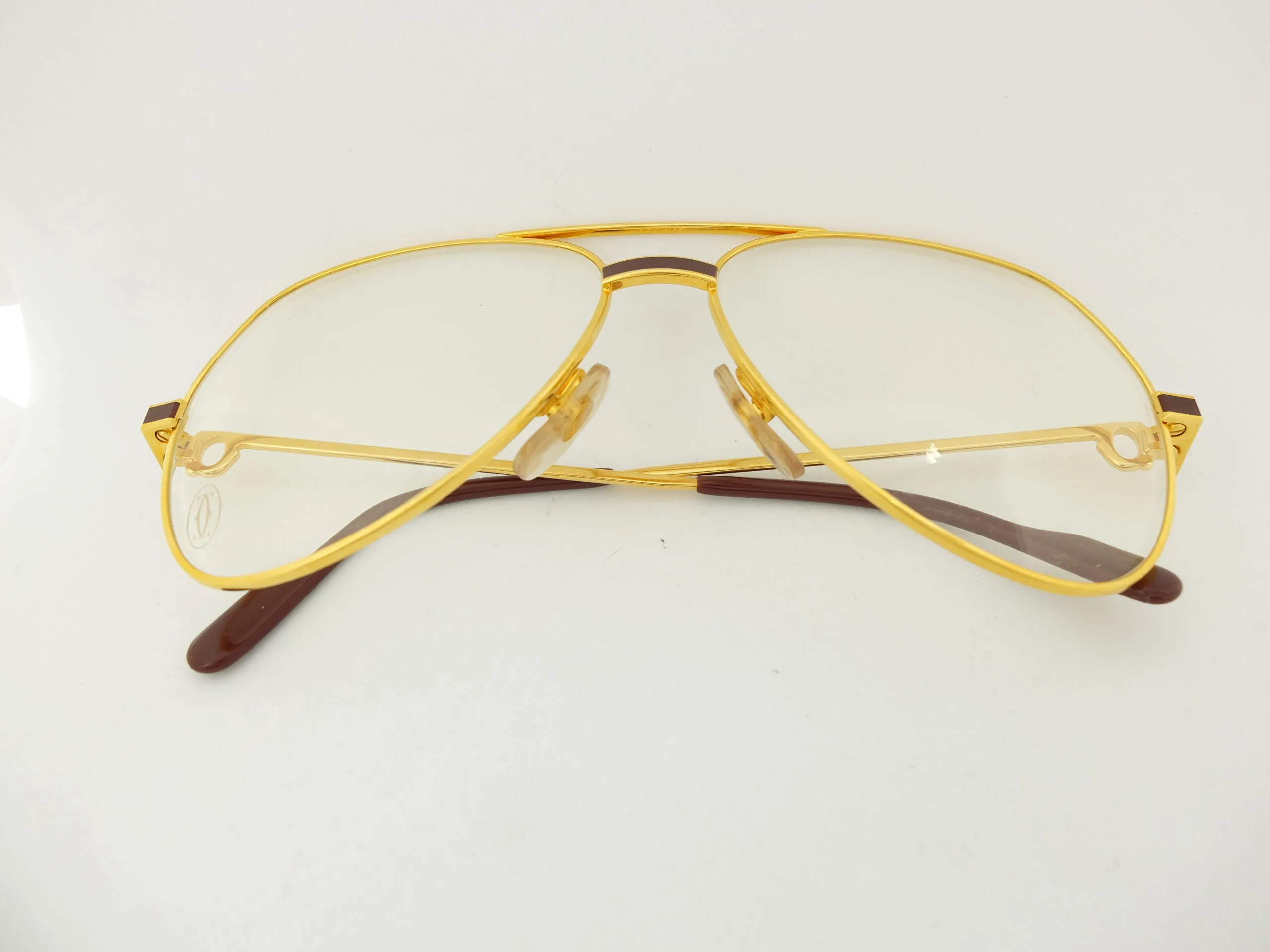 Occhiali CARTIER Vendome 56-14 da sole Sunglasses acciaio placcato oro 620ST18