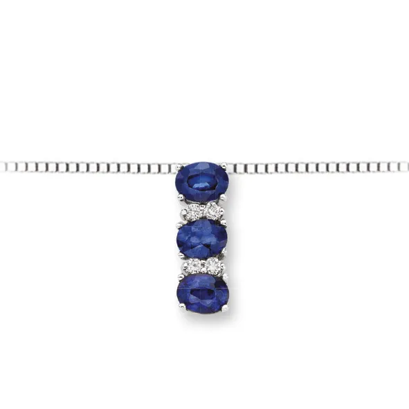 Girocollo trilogy in oro e diamanti con zaffiri blu dhpz9618.004