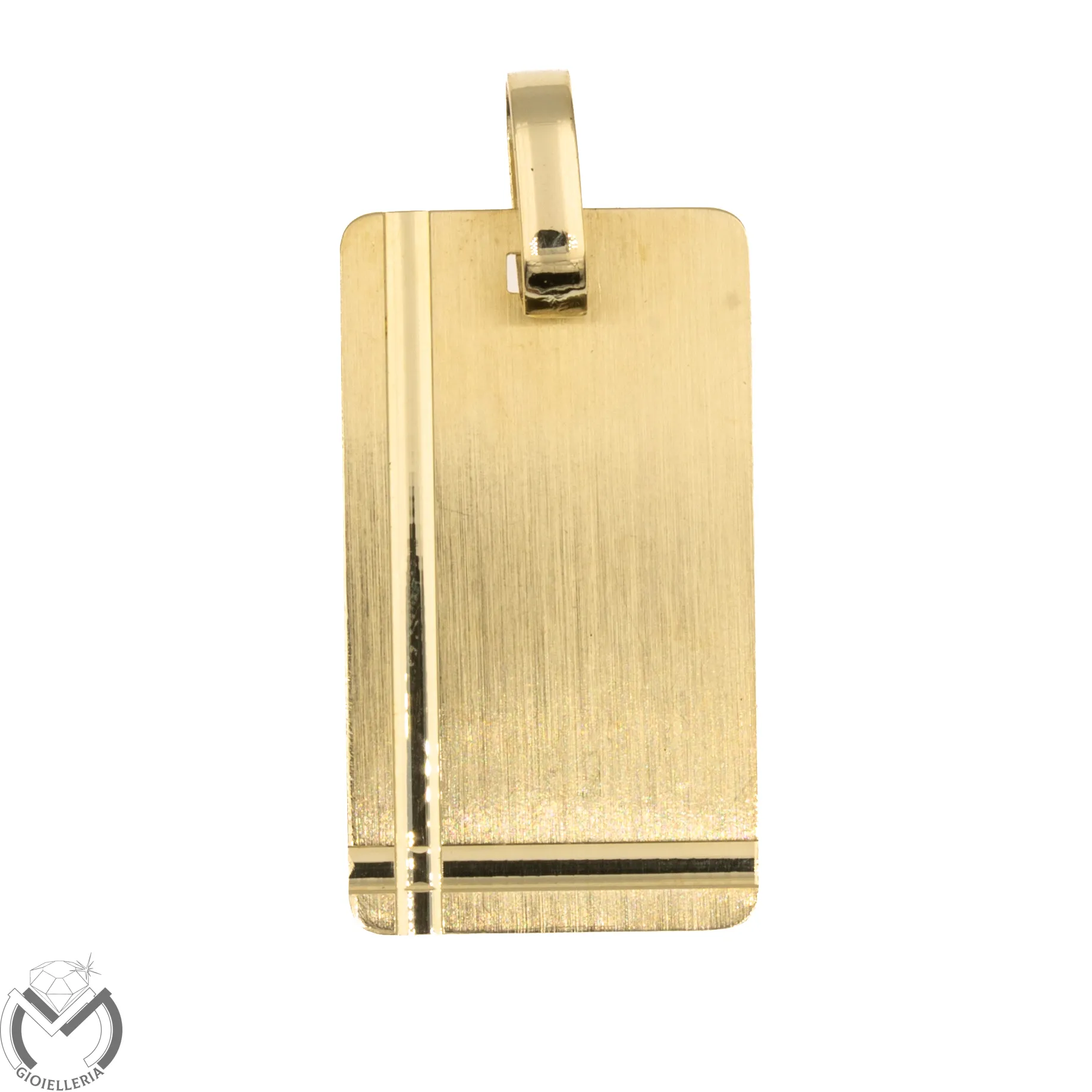 Pendaglio oro giallo 18 kt 750 piastrina battesimo -417/ST-