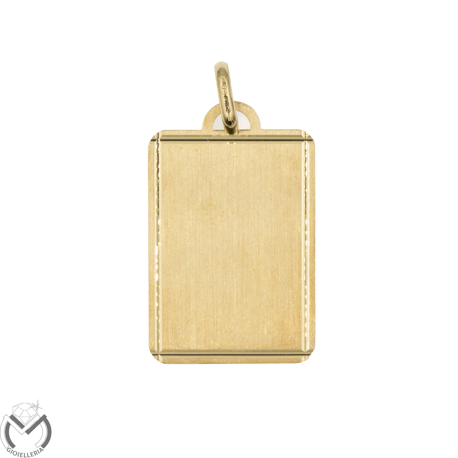 Pendaglio oro giallo 18 kt 750 piastrina battesimo -283/VE-