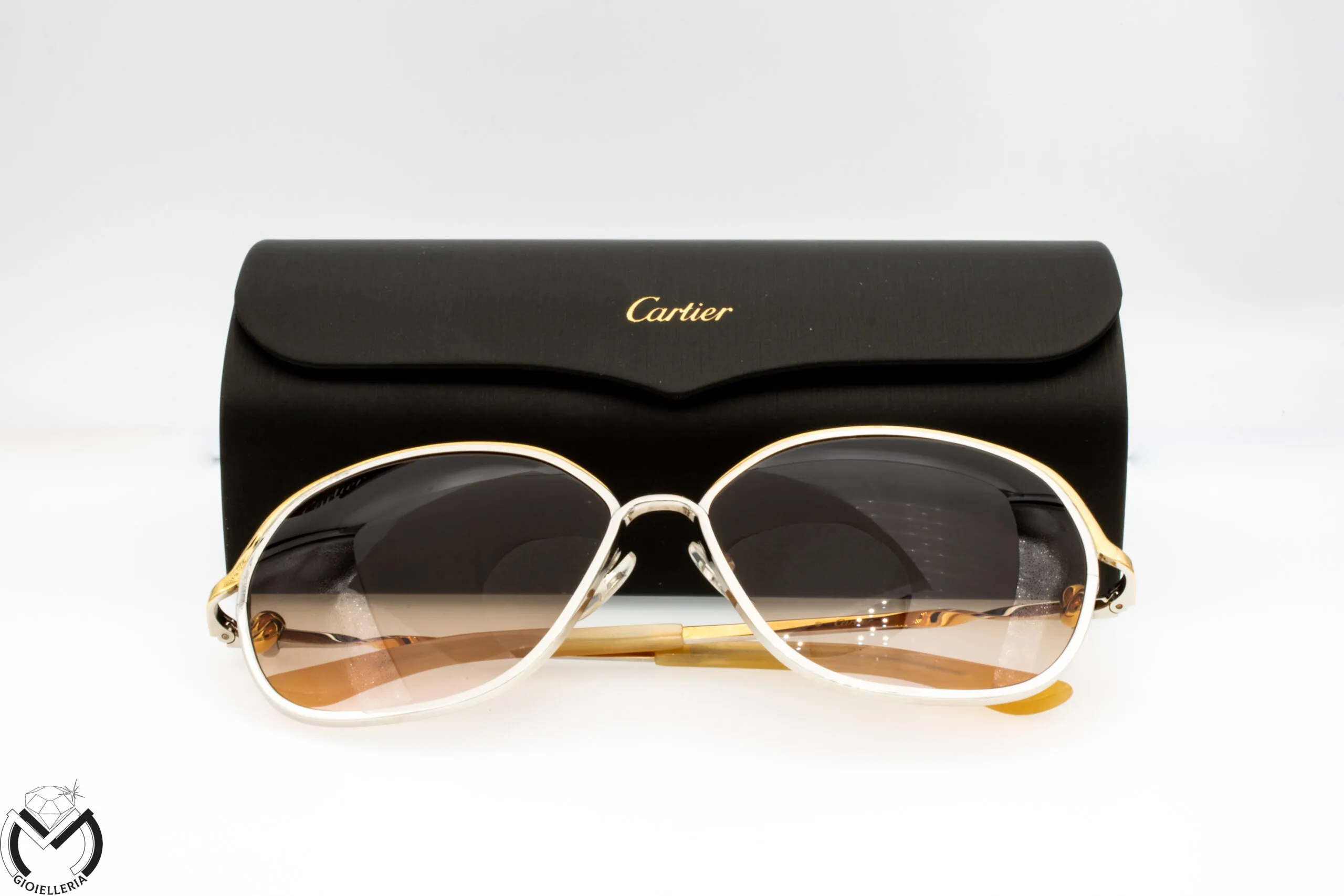 Occhiali CARTIER Trinity ESW00083 da sole Sunglasses acciaio placcato oro palladio 488ST20
