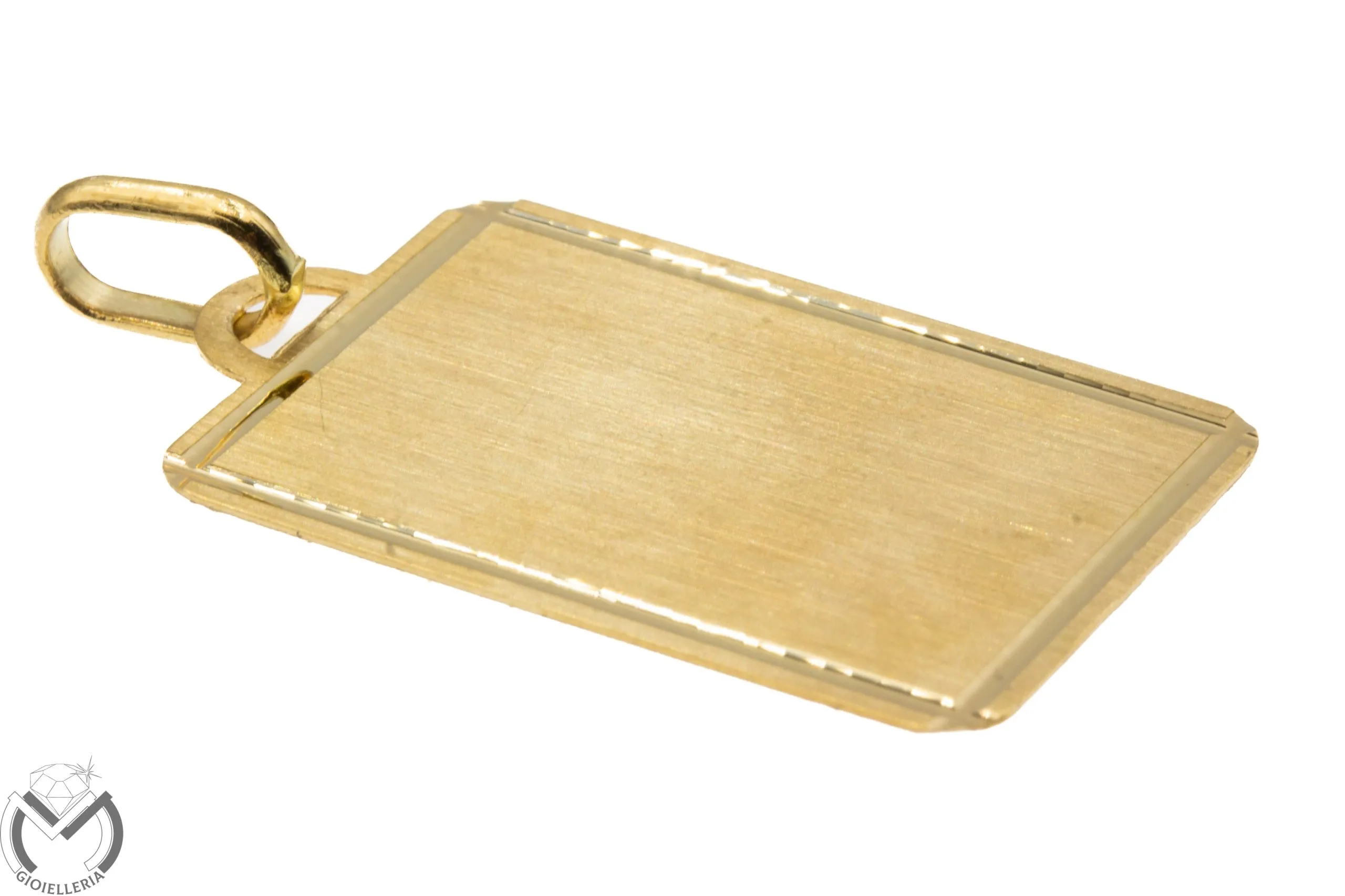 Pendaglio oro giallo 18 kt 750 piastrina battesimo -45/VE-