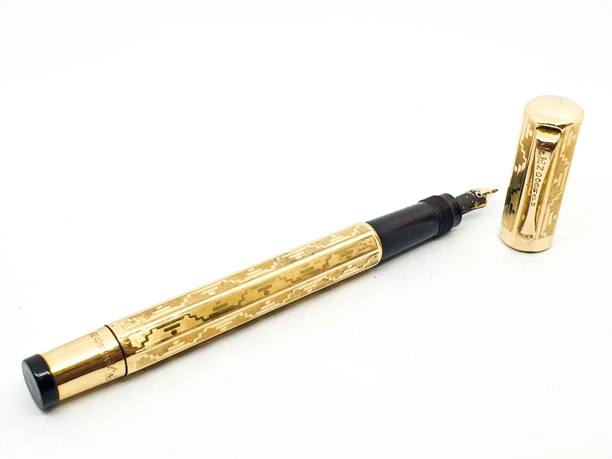 Penna Stilografica FENDOGRAPH Ideal Fountain pen placcata Oro 18kt 750 79ST19