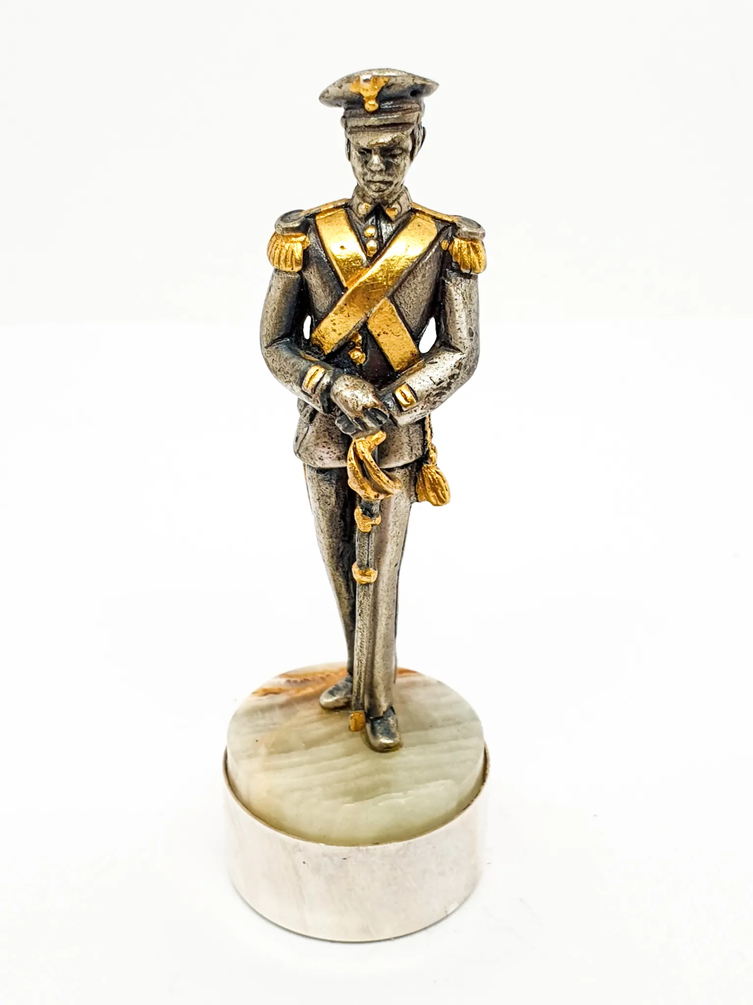 Statuetta Soldato Guerra Italo Etiopica Argento 800 85vv19