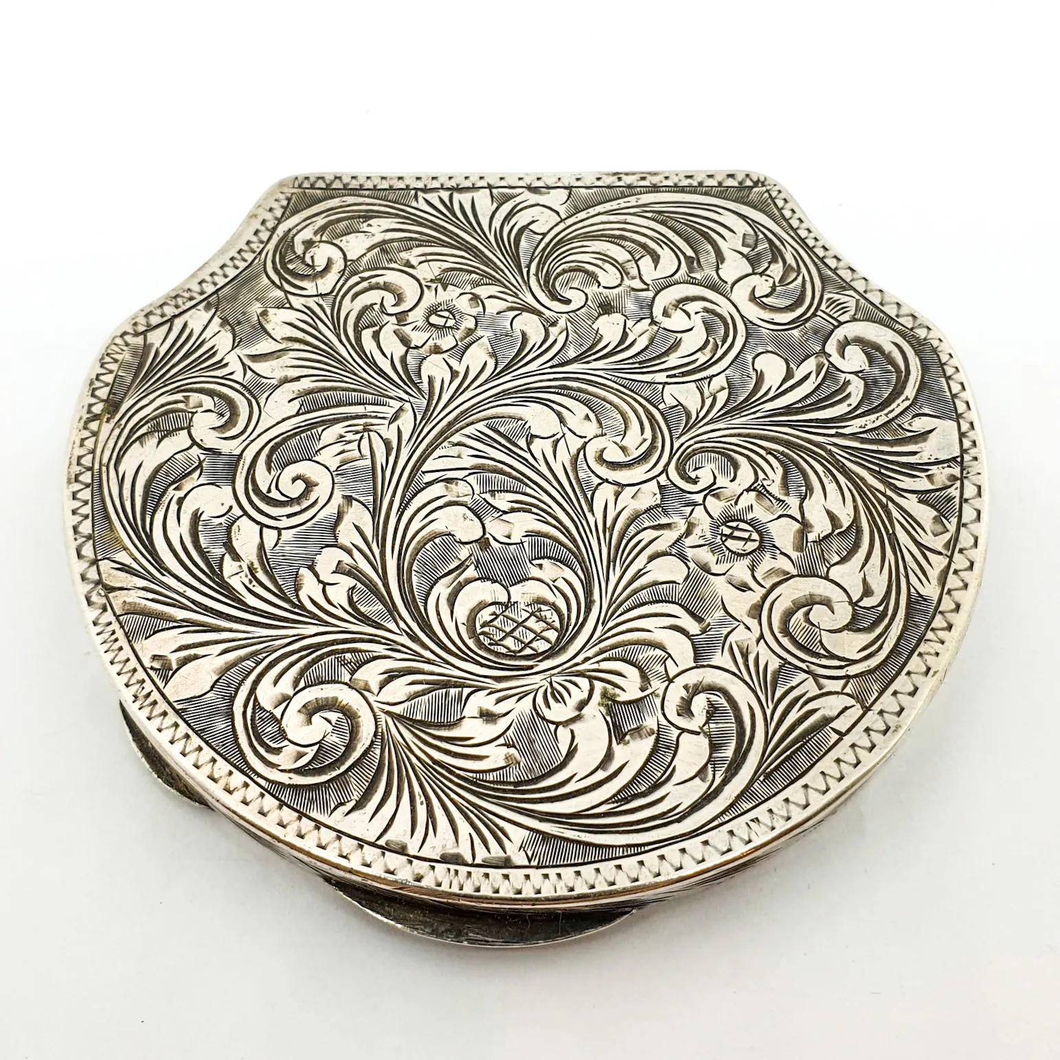 Porta Cipria Vintage Argento 800 Donna 85vv19