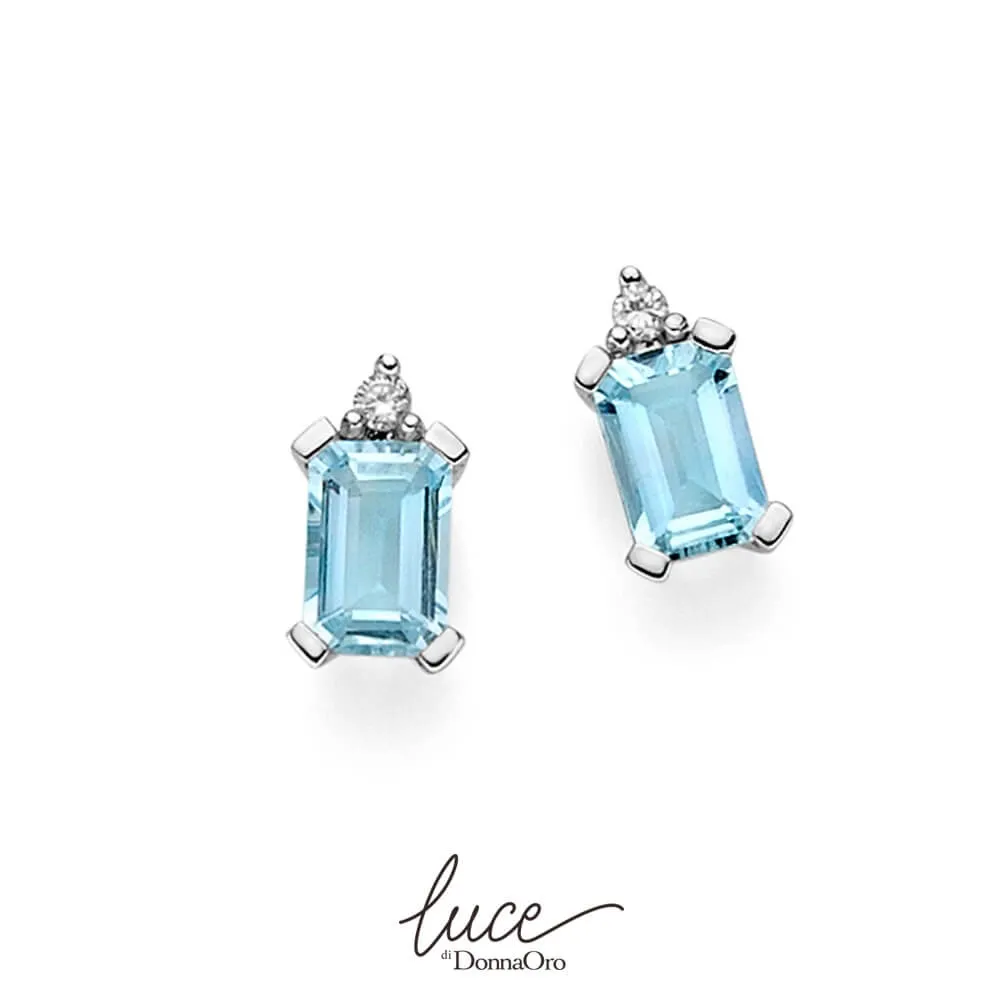 Orecchini Donnaoro in oro e acquamarina dhoa7186.004