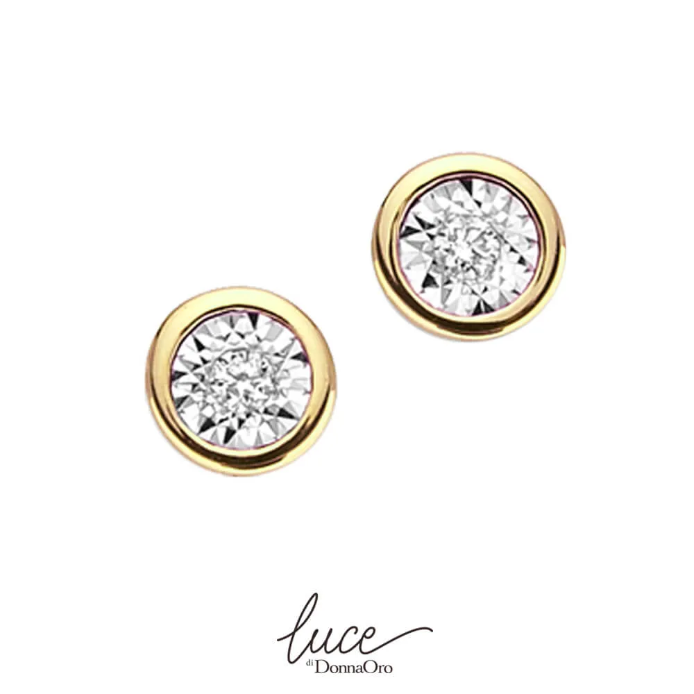 Orecchini Donnaoro in oro e diamanti punto luce dhol7386.004