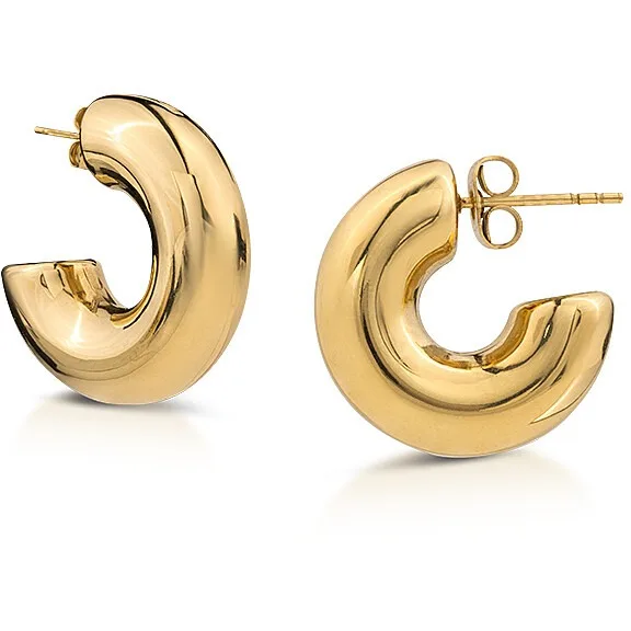 Orecchini donna Ops Object semicerchio in acciaio dorato