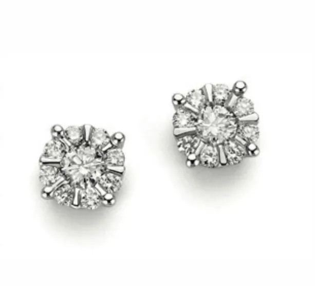 Orecchini donna in oro bianco con diamanti Donnaoro luce dhof9395.008