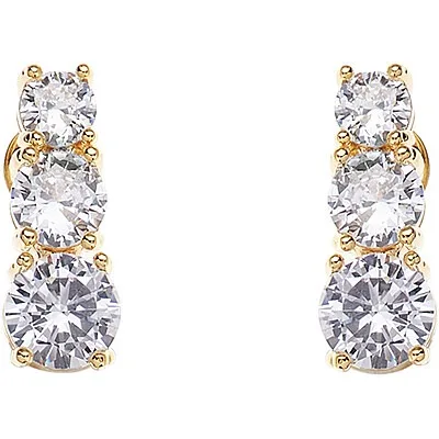 Orecchini donna trilogy Ottaviani con zirconi bianchi