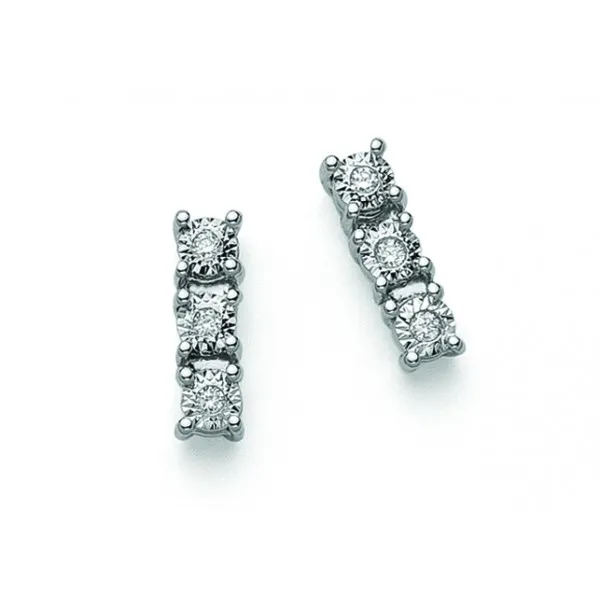 Orecchini donna trilogy in oro bianco e diamanti Donnaoro luce dhot7894.006