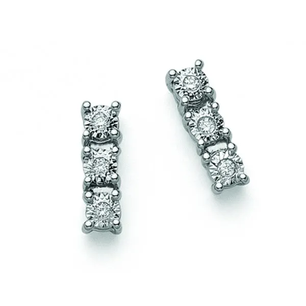 Orecchini donna trilogy in oro bianco e diamanti Donnaoro luce dhot7894.008