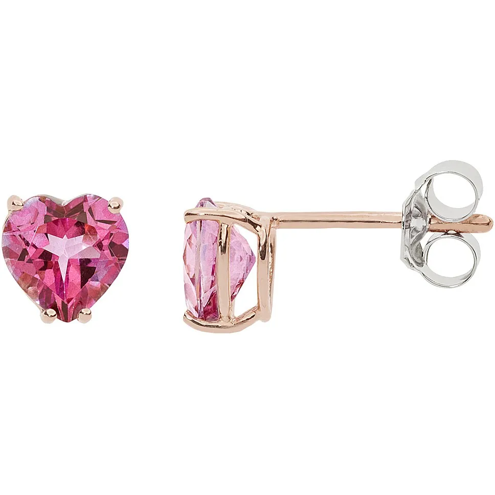 Orecchini oro rosa donna gioielli Comete Fantasia Di Topazio forma cuore orb 1015