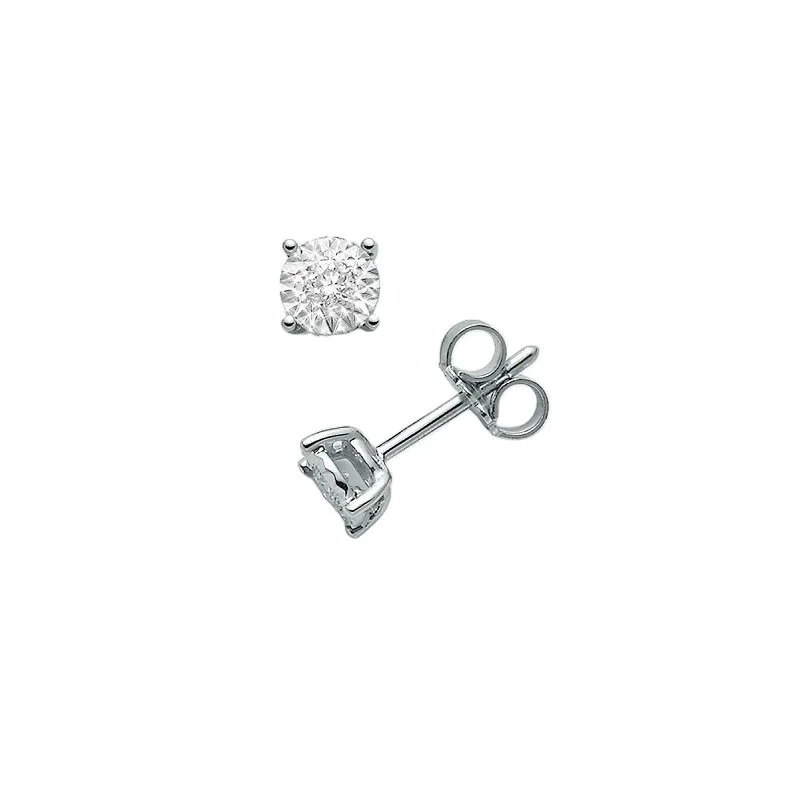 Orecchini punti luce Yukiko in oro bianco erd2319y