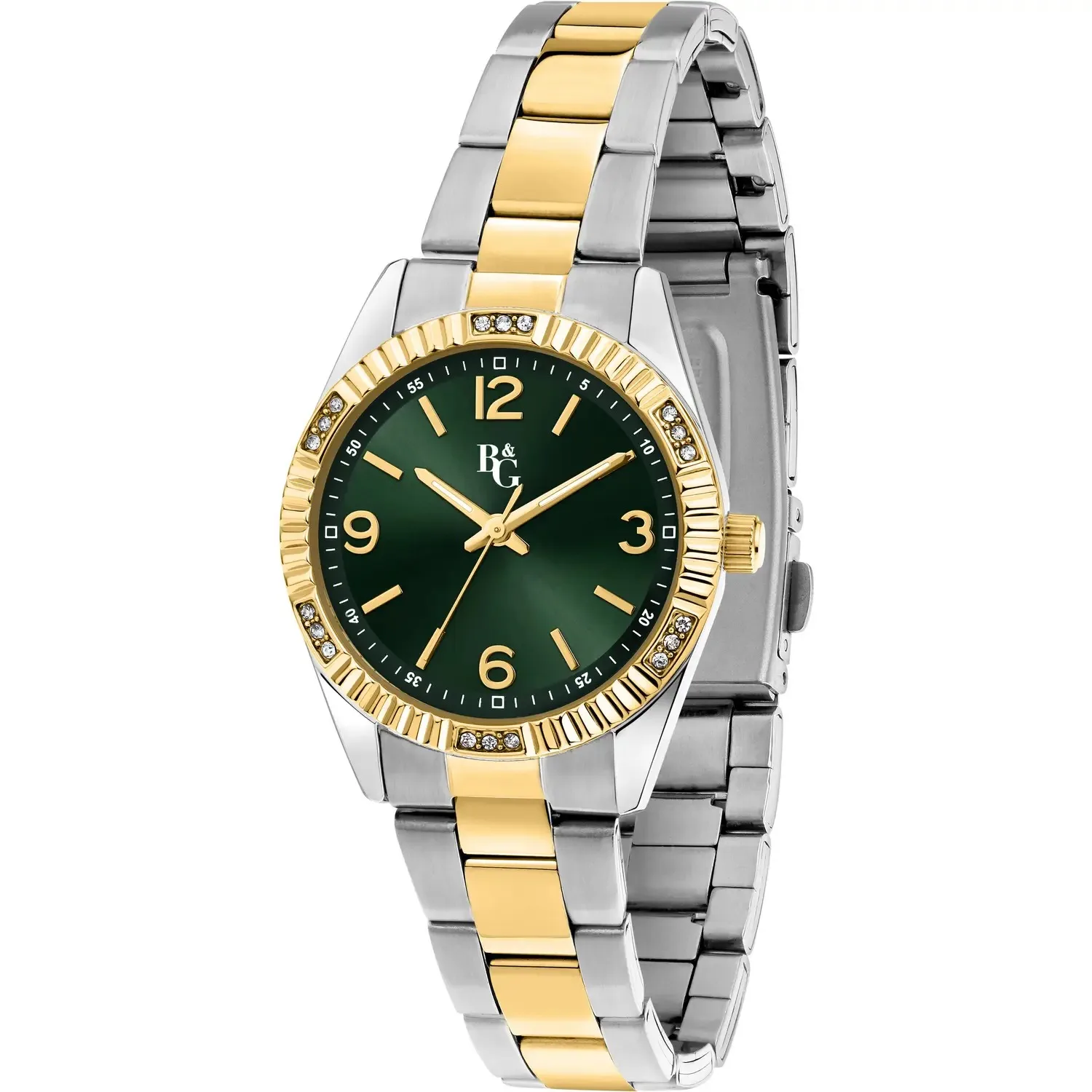 Orologio acciaio B&G donna con quadrante verde r3853241529