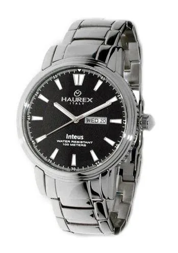 Orologio da polso acciaio uomo Haurex quadrante nero 2a276un1
