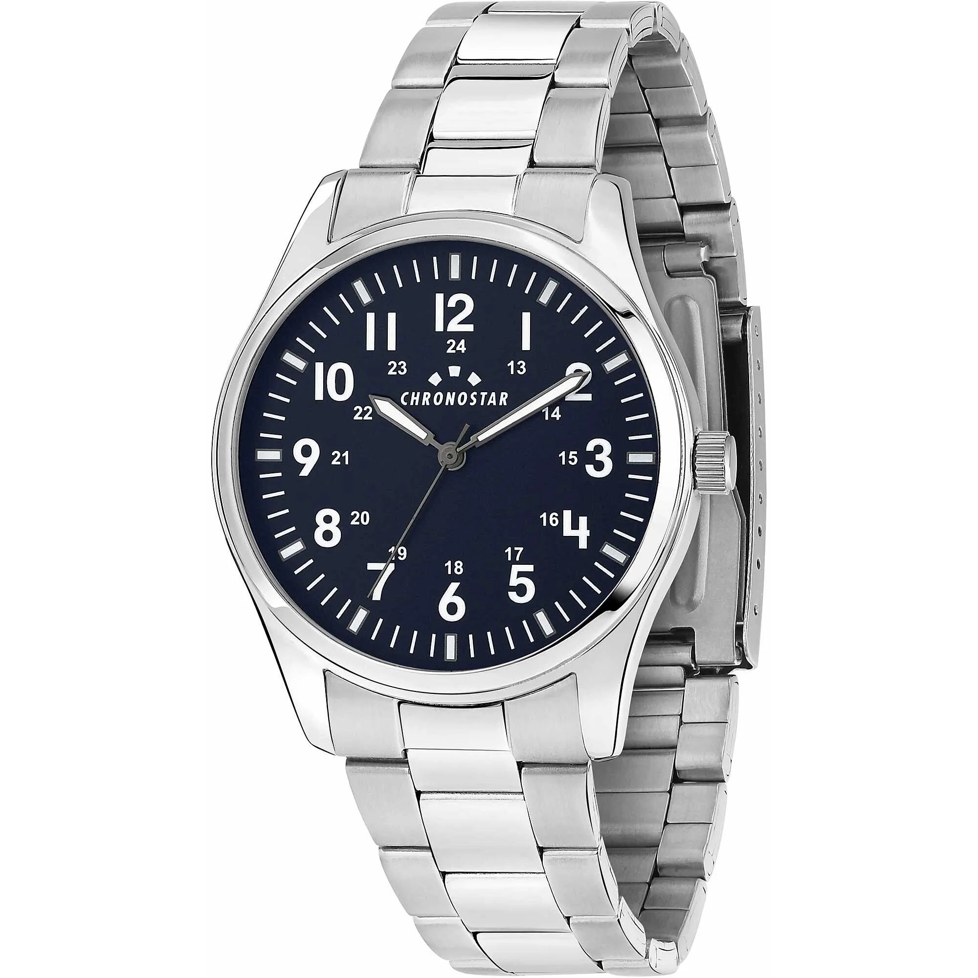 Orologio uomo Chronostar in acciaio quadrante blu r3753313003