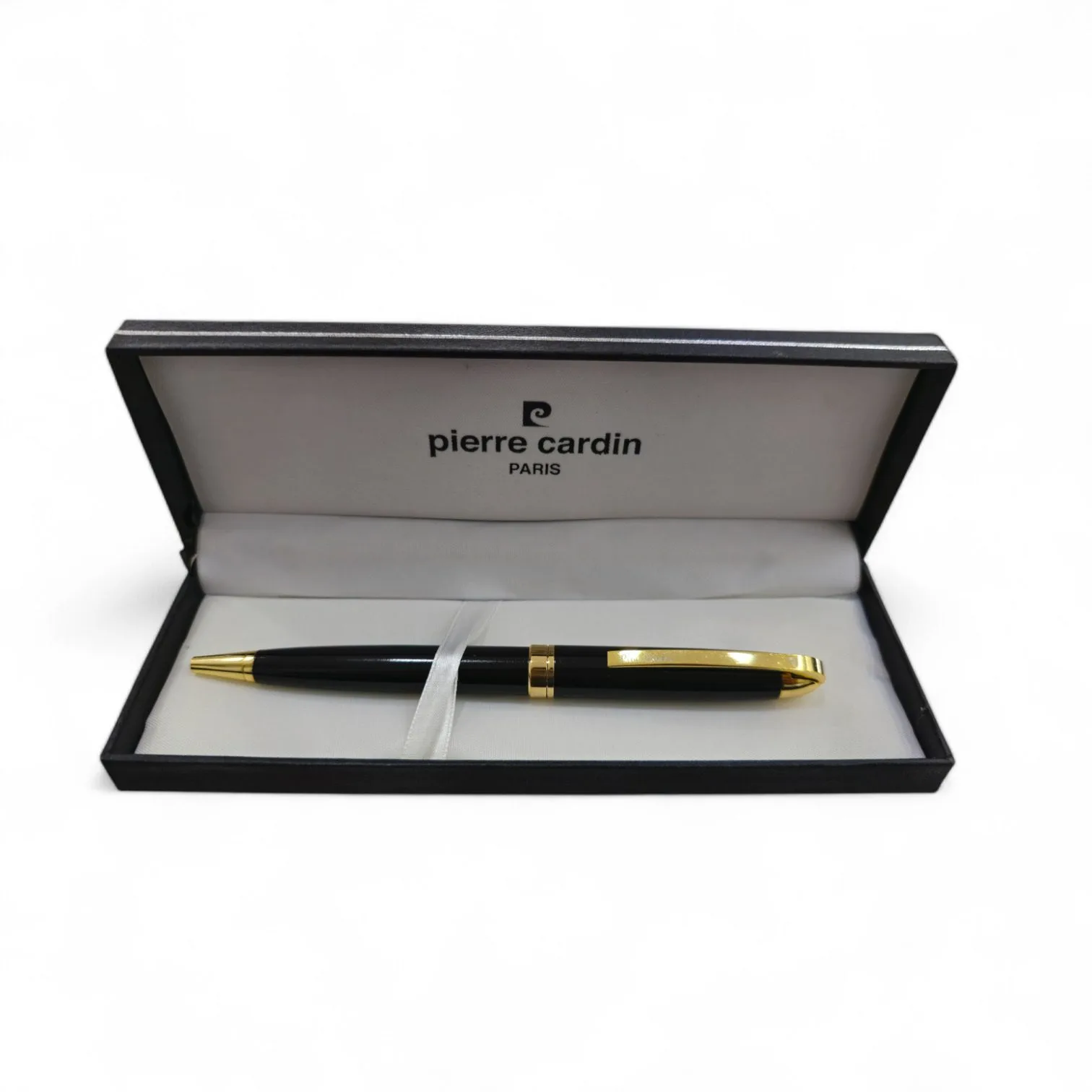 Penna Pierre Cardin nera e rifiniture dorate con astuccio