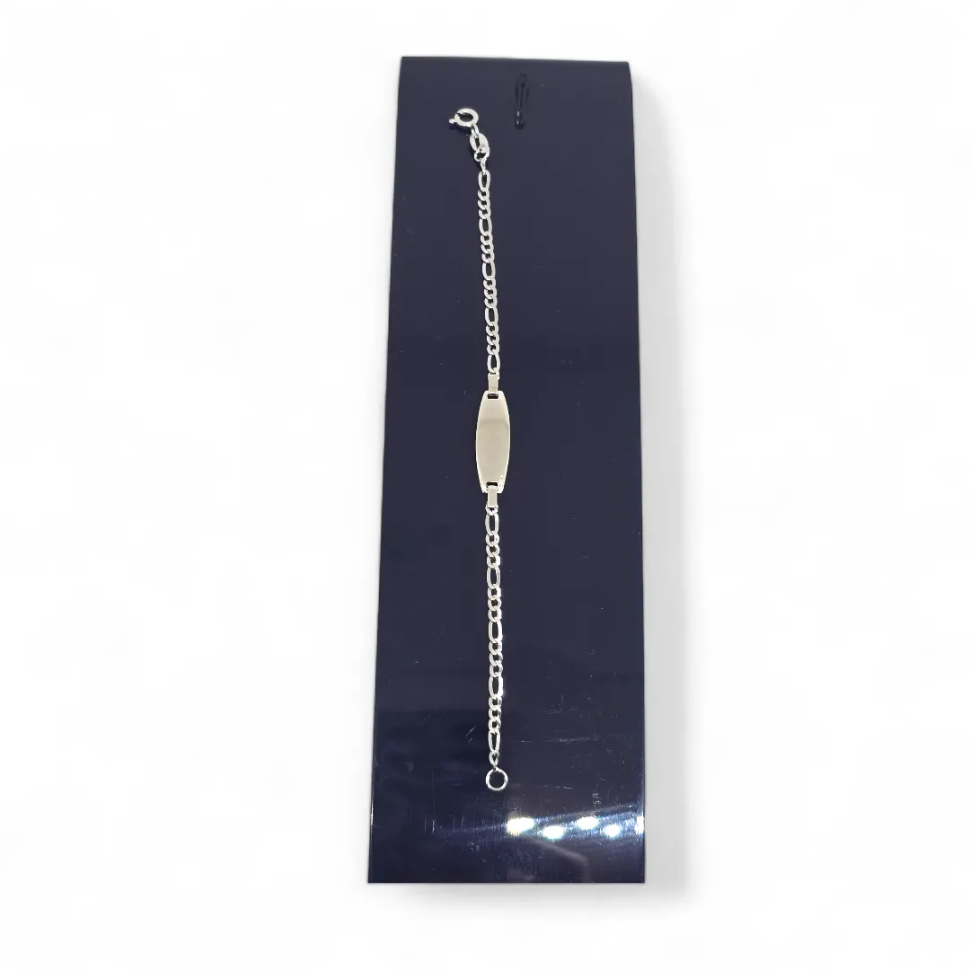 Bracciale in oro bianco 750 18kt con piastrina