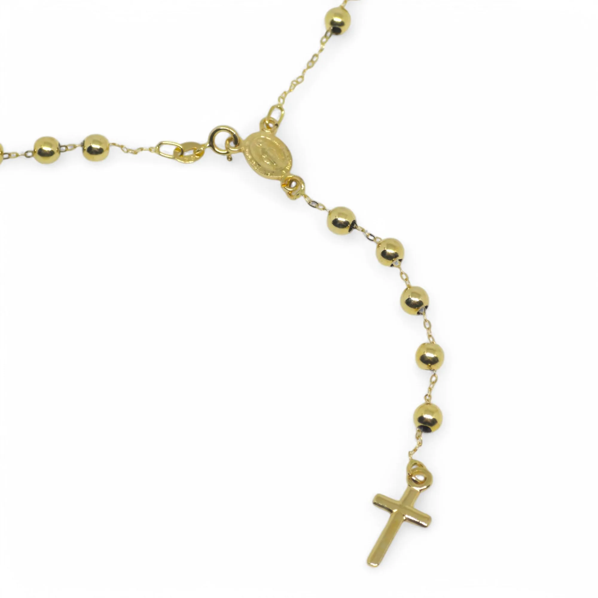 Rosario girocollo in oro giallo 18Kt misura 45 cm