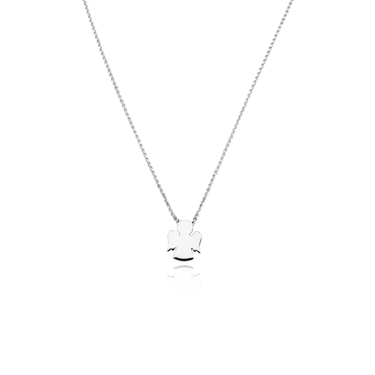 Collana Amen Angelo liscio rodio CLAB3