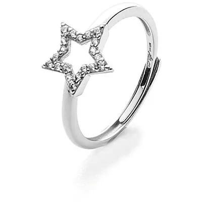 4US Cesare Paciotti Anello con stella per donna in argento 925- Zirconi 4UAN5763W