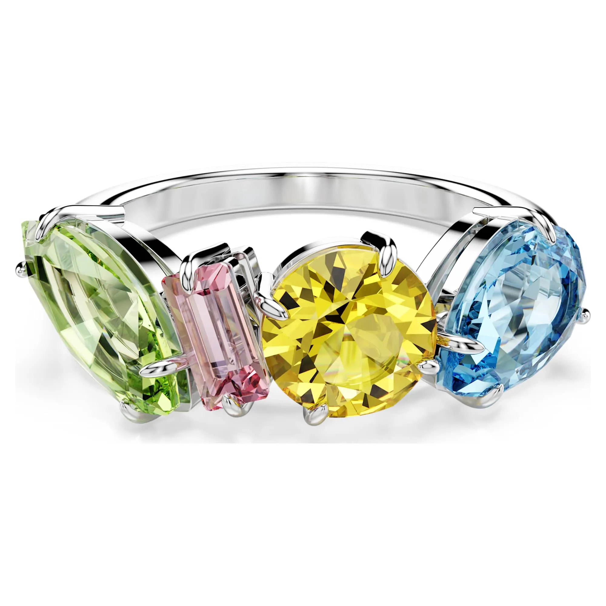 ANELLO SWAROVSKI GEMA TAGLIO MISTO, MULTICOLORE, PLACCATO RODIO - 5708942