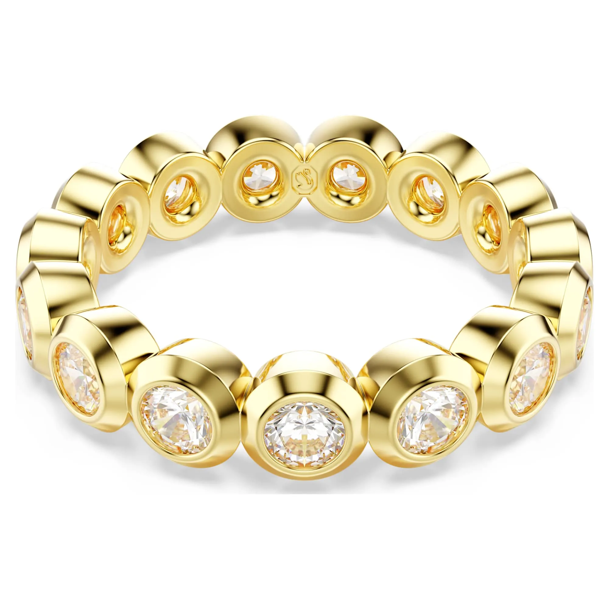 ANELLO SWAROVSKI IMBER TAGLIO ROUND, BIANCO, PLACCATO COLOR ORO - 5714309